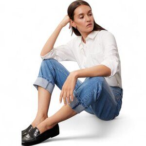Le Jean Easy Slim Jeans with cuffed hem | Size 30